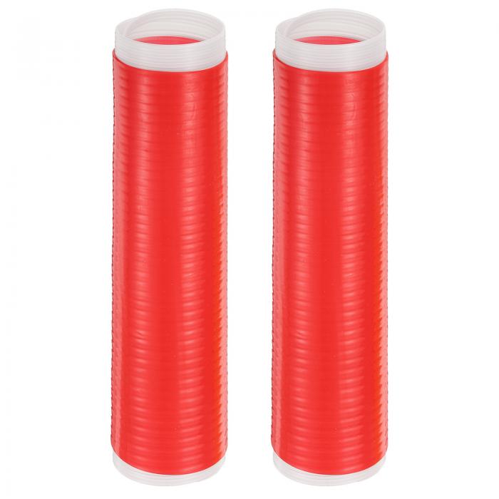 uxcell シリコン製フライパンハンドルスリーブ 耐熱鍋つかみ 鍋つかみ 鋳鉄フライパンハンドルホルダー スパチュラ用カバースリーブ レッド (L) 2個