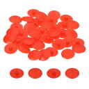 uxcell 100個のねじキャップカバー 12mmの防水プラスチック製ねじ飾りキャップ プラスカムロックナット用自己攻釘ねじ 赤色