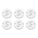 uxcell ステンレススチールレターリンク装飾 6個 アルファベットペンダントコネクタ DIYイヤリングブレスレットネックレス宝石ギフト作り用 シルバーレター...