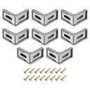uxcell 8個 90度プラスチックコーナーブレース 28x17.5x28mm 棚直角ブ ラケット キャビネット食器棚用ネジ付き グレー