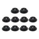 uxcell 10個入り ホールプラグ 1/2" (13 mm) ボタンプラグ 13 mm 穴に適合 スナップインロックホールチューブプラグ ジェルチューブ 防水プラグ チューブプラグ 黒