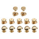 uxcell ハートリベット メタル ハート形装飾 スタッドリベットツールセット ベルト 服 靴 財布 ハンドバッグ 荷物 レザークラフト DIY装飾 アクセサ...