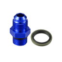 Hihaha オイルコールドジョイント 自動車用 ワッシャー付き フューエルアダプタ / M14x1.5 6AN 1個 青