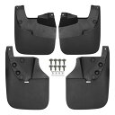 Motoforti カーマッ ドフラップ スプラッシュガード Toyotaに対応タンドラ2007-2021用 プラスチック製 ネジ付き 黒い 1セット