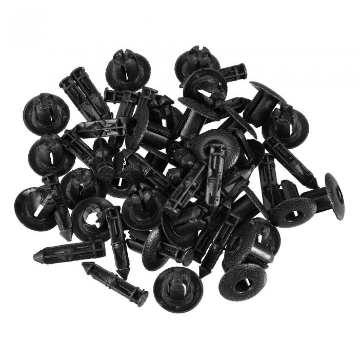 Motoforti フロントバンパーグリルラジエーターエアデフレクターサポートクリップ Volvoに対応V60 2014-2018用 プラスチック製 No.3533394/9046707076C0 黒 30個入り