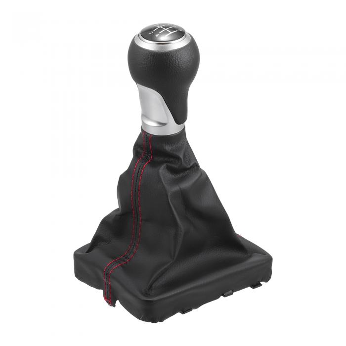 Partuto 6速マニュアルギアシフトノブとダストカバー - カーシフトレバーノブとカバー - Audiに対応 A6..