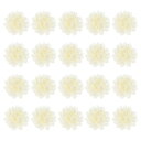 PATIKIL 10 cm シフォンフラワー 20個 メッシュ生地 花 裁縫用生地 アップリケ ヘッドバンド 装飾 DIY クラフト 結婚式用 クリーム