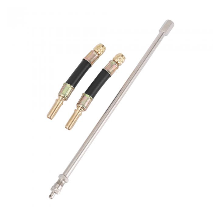 REPAIROCK 1セット180度の銅製タイヤバルブ延長アダプター フレキシブルプラスチック100mmタイヤバルブ..