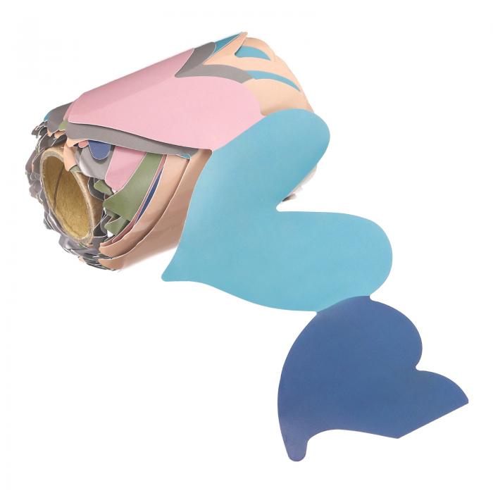 PATIKIL 7.62 cm x 10 M 掲示板ボーダー ハート スカラップトリムストリップ壁装飾 ロッカー教室コルクポスター用 黒ボード ホワイトボード ...