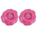 PATIKIL 花 ヘアクリップ 2個セット カメリアヘアピン フローラルブローチ ピン ハンドメイド レザーフラワーブローチ レディース ブ ライダル 女性 ...