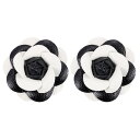 PATIKIL フラワーヘアクリップ 2個セット カメリアヘアピン フローラルブローチ ピン ハンドメイド レザーフラワーブローチ レディース ブ ライダル 女...