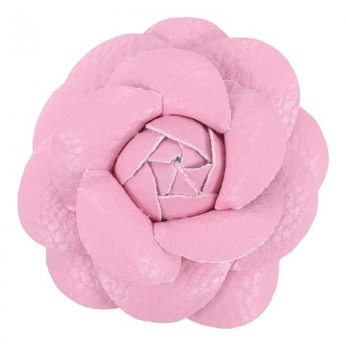 PATIKIL 花 ヘアクリップ 椿 ヘアピンフラワーブローチ レディース用手作りレザーフラワーブローチ ブ ライダル 女性用ハット ドレス シャツ ピンク