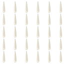 PATIKIL パール装飾 30x9mm 50個入り パールビーズ ティアドロップ フォーパール ペンダント装飾 ループ付き バルク販売 宝石メイキング ブレスレット イヤリング ネックレス ウェディング装飾 ドレス用 シルバー