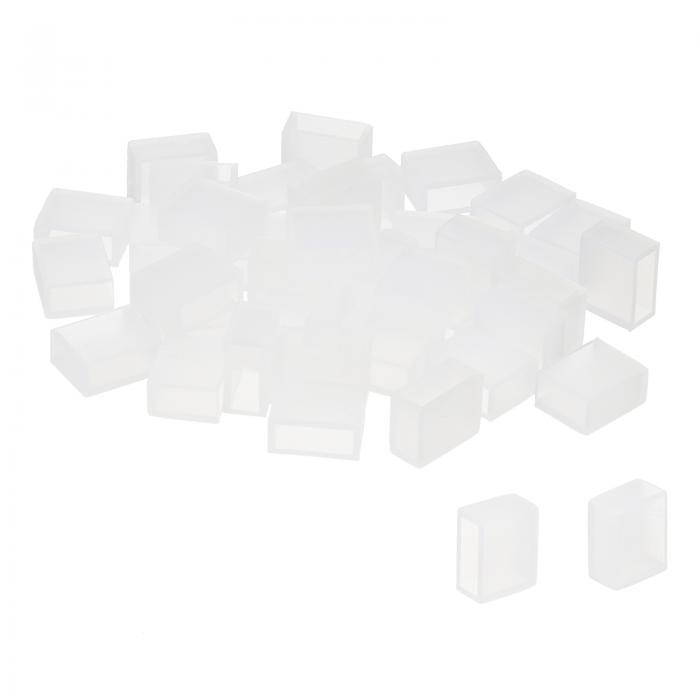 PATIKIL ストリップ ライト用シリコンエンドキャッププラグカバー 40個入り IP67防水 3528 / 2835 8mm..