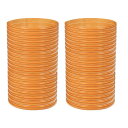 PATIKIL ウィッカー修理キット 459FTラタン修理キットプラスチックフラット編み交換用品 ラタン家具パティオチェアソファカウチ2.2ポンド 金色