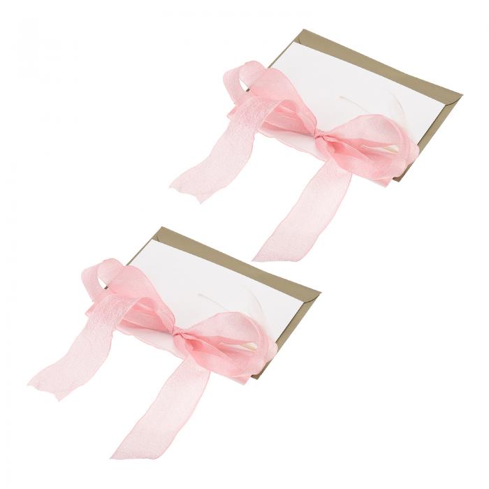 PATIKIL ウェディングヴァウズブック 2冊セット ピンクリボン付き ブ ライドとグルーム ウェディングヴァウカード ウェディングブ ライダルシャワーギフト