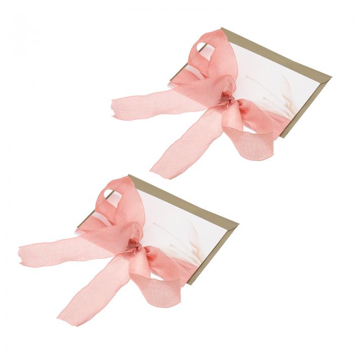 PATIKIL ウェディングヴァウズブック ブ ライドとグルーム 2枚セット ダークピンク リボン付き ウェディングブ ライダルシャワーギフト