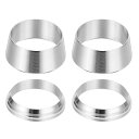 PATIKIL 14mm チューブ外径 316 ステンレススチール 圧縮チューブ継手スリーブ 2 個パック