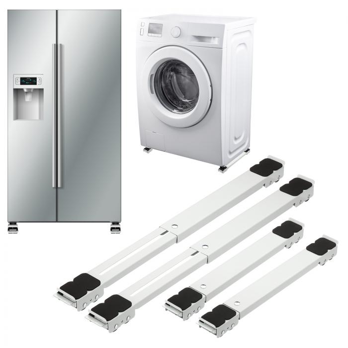 PATIKIL 用具ローラー 拡張可能 家電スライダー ホイール付き 簡単移動 洗濯機 乾燥機 コンロ 冷蔵庫 小型冷蔵庫 キッチン家電 家具 ホワイト 2個のサムネイル