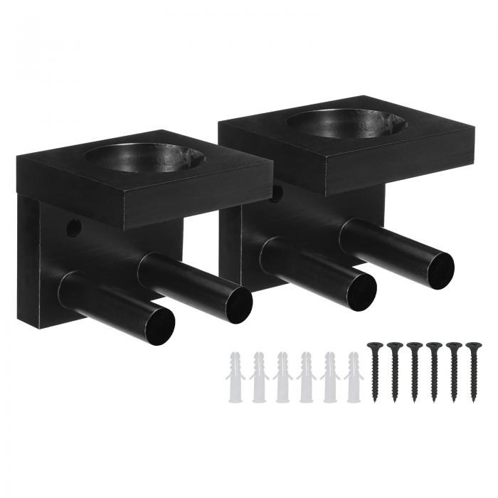 PATIKIL 野球バットホルダー 2個セット 木製 野球バットウォールマウントホルダー スポーツディスプレイウォールマウント ソフトボール収納 ホッケースティ...