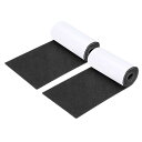 PATIKIL 40x5"ランプベースフェルト 2ロール3 mm厚 長方形ソフト粘着性ノンスリップ防傷バックフェルト 黒色