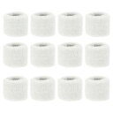 PATIKIL スポーツ用リストバンド 8x5cm テニス バスケットボール ワーキングアウト アスレチックランニング用 吸汗性スウェットバンド ホワイト 12個入り(4)