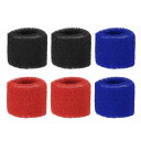 PATIKIL スポーツ用リストバンド 8x5cm テニス バスケットボール ワーキングアウト アスレチックランニング用 吸汗性スウェットバンド 黒 ブルー レ...