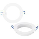 PATIKIL 18W 158 x 118 mm ライトトリムリング 2個 ダウンライト取付ブ ラケット 円形ライトカバー 照明器具 パティオ壁埋め込み缶ダウンライト用 ホワイト(3)