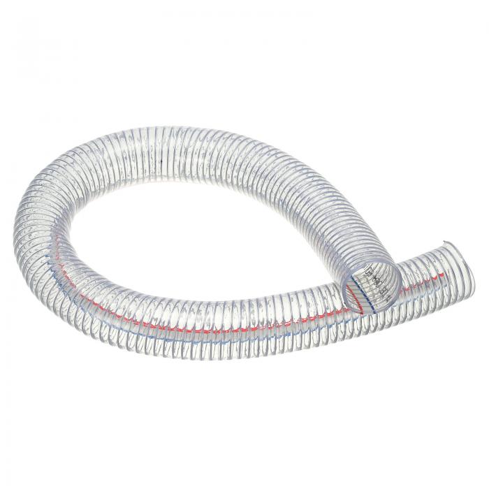 PATIKIL 2" ID ワイヤー補強ホース 3.3 フィート PVC ビニール吸引チューブ 高圧化学耐性 螺旋鋼線付き..