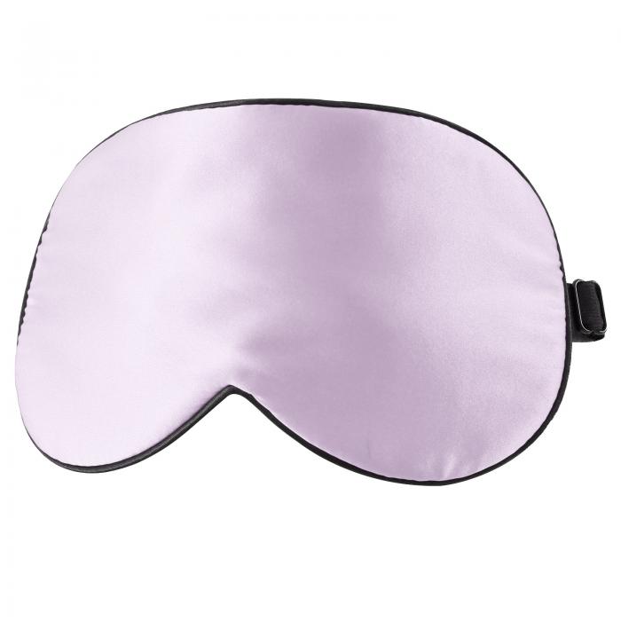 PATIKIL 天然シルク製アイマスク 調節可能な柔らかいアイマスク 涼しい黒アウトアイカバー 側面寝用 女..