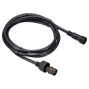 PATIKIL 6.56フィート3ピン延長ケーブルワイヤー 18AWG防水IP67コネクター(両端にメスとオス)LEDストリップ用 黒(3)