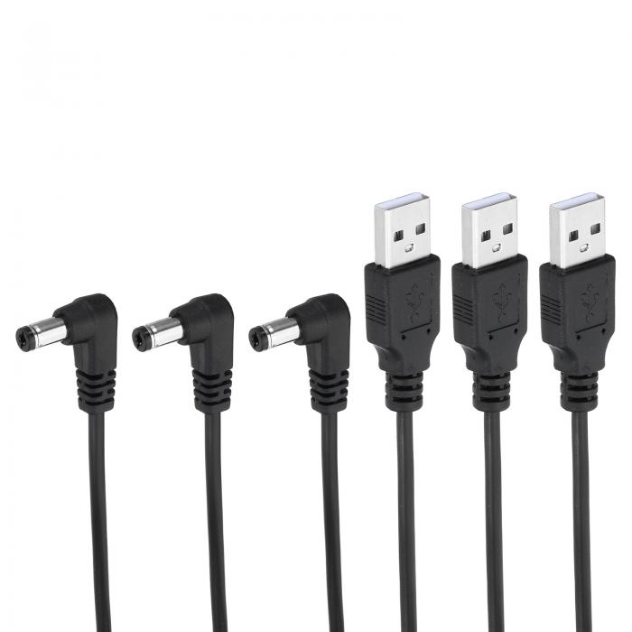 PATIKIL 3フィート US BからDC 5.5x2.1mmバケットジャック電源コード 24AWGワイヤーアダプターコネクタ..