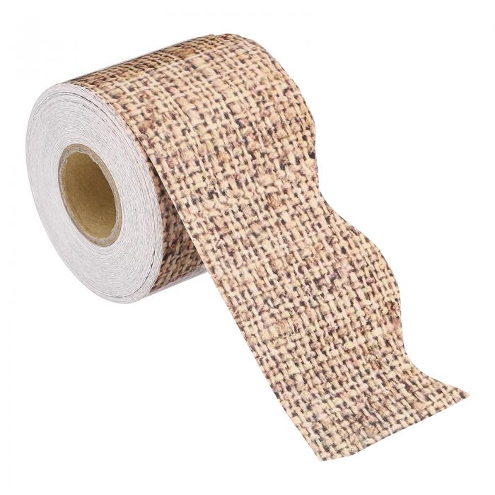 PATIKIL 5.7 cm x 20 M 掲示板ボーダー グレイウッド スカラップトリムストリップ壁装飾 ロッカー教室コルクポスター用 黒ボード ホワイトボー...