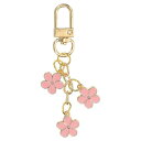 PATIKIL 花のキーチェーン装飾 可愛いエナメルキーチェーンフローラルキーリングペンダント 女性へのギフト 財布 ハンドバッグ バッグの装飾 ピンク色