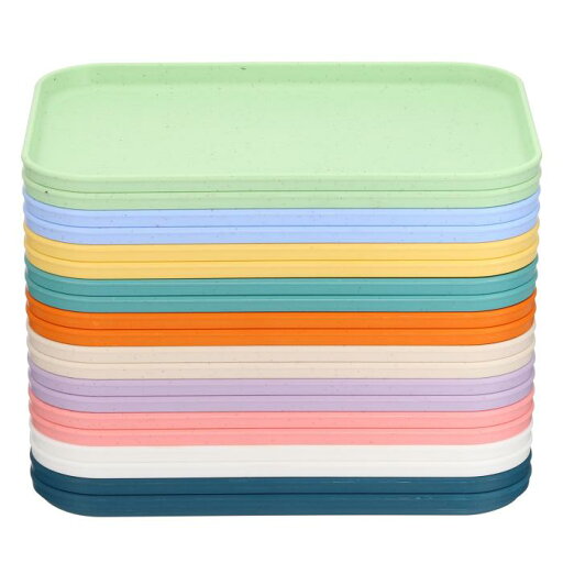 PATIKIL 24 x 17 cm ファーストフード用サービングトレイ 20個 バルクプラスチック 再利用可能 キッチンカフェテリア 食事用トレイ PATIKIL 24 x 17 cm ファーストフード用サービングトレイ 20個 バルクプラスチック 再利用可能 キッチンカフェテリア 食事用トレイ