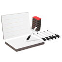 PATIKIL 30.5x22.9 cm 小型ホワイトボードセット 12セット 磁気裏地 ドライイレースパドルホワイトボード マーカーと消しゴム付き 教室 教育...