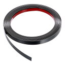 PATIKIL 壁トリム成形 16ft x 0.4" 柔軟なピール&スティックミラーライク仕上げトリム ステンレス鋼自己粘着金属トリム 家庭装飾壁保護 ミラー黒