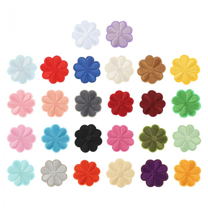 PATIKIL 刺繍パッチを縫い付ける ベルベット製 肘・膝パッチ 梅 花 修理パッチキット 衣類 セーター パ..