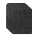 PATIKIL デニムアイロンパッチ ジーンズ 衣類修理用6枚セット 黒色 5 x 3.7"