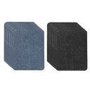 PATIKIL デニムアイロンパッチ ジーンズ 衣類修理用12枚セット 黒/青 5 x 3.7"