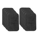 PATIKIL デニムアイロンパッチ ジーンズ 衣類修理用12枚セット 黒色 3 x 1.9"