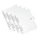 PATIKIL A5 クリアバインダーカバー 4個セット 柔らかいPVC製ルーズリーフバインダープロテクター DIY会議ノートブックフォルダー用スナップボタンク...