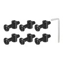 uxcell 10個セット 六角ソケットヘッドボルトバケットナット M6 x 35mm ソケット家具ベッドボルトバケットナット 椅子やベッド用 黒ワレンチ付き