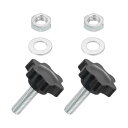 uxcell 2個セット M6 x 20mm スターノブ プラスチック製の六角形クランピングノブスクリューハンドル アンブレラベース交換機械用のワッシャーナット...