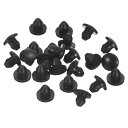 uxcell 25個 シリコンプラグ 3.5-4mm 穴に適したラバーラウンドスナップインロッキングホールプラグ 金属チューブ用 防水ホールプラグ 家具エンドキ...