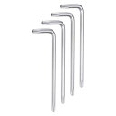 uxcell 4個セット T15 タンパープルーフ トルクスレンチ スターキー L字型 6ポイント レンチ クロムバナジウム鋼 手工具 自動車/家庭用修理に最適