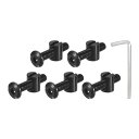 uxcell 5個セット 六角ソケットヘッドボルトバケットナット M6 x 35mm ソケット家具ベッドボルトバケットナット チェア用 黒