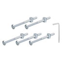 uxcell 5個セット 六角ソケットヘッドボルトバケットナット M6 x 90mm ソケット家具ベッドボルトバケットナット シルバー