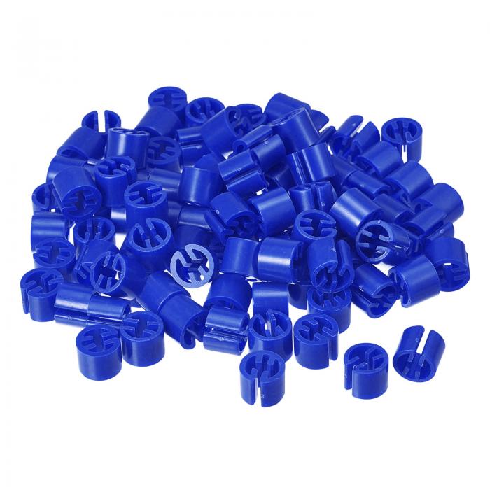 uxcell 150個の洋服ハンガーマーカーの空白タグ 3.5mmのロッドに適した衣類サイズハンガークリップ 洋服ハンガーのカラーコーディングラベル ディープブ...