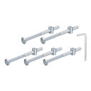 uxcell 5個セット 六角ソケットヘッドボルトバケットナット M6 x 100mm ソケット家具ベッドボルトバケットナット シルバー チェアやベッド用 レン...